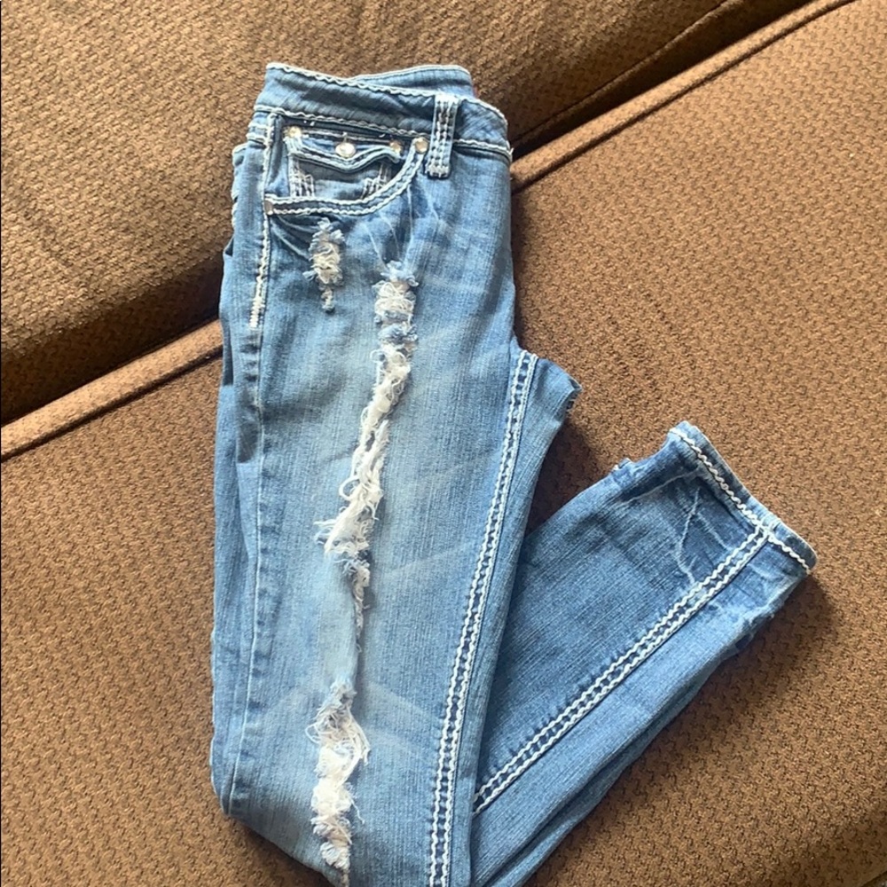 Rhinestone jeans size 11 - Picture 3 of 8